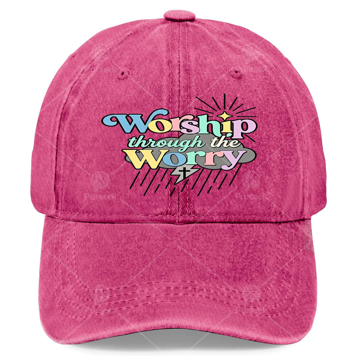 Christian Faith Baseball Cap with Prayer & Verse - Adjustable Unisex Religious Cap Suitable for Men & Women, Machine Washable Cap for Church, Daily Worship, Prayer Meetings, Pull String Closure, Prayer Token Gift