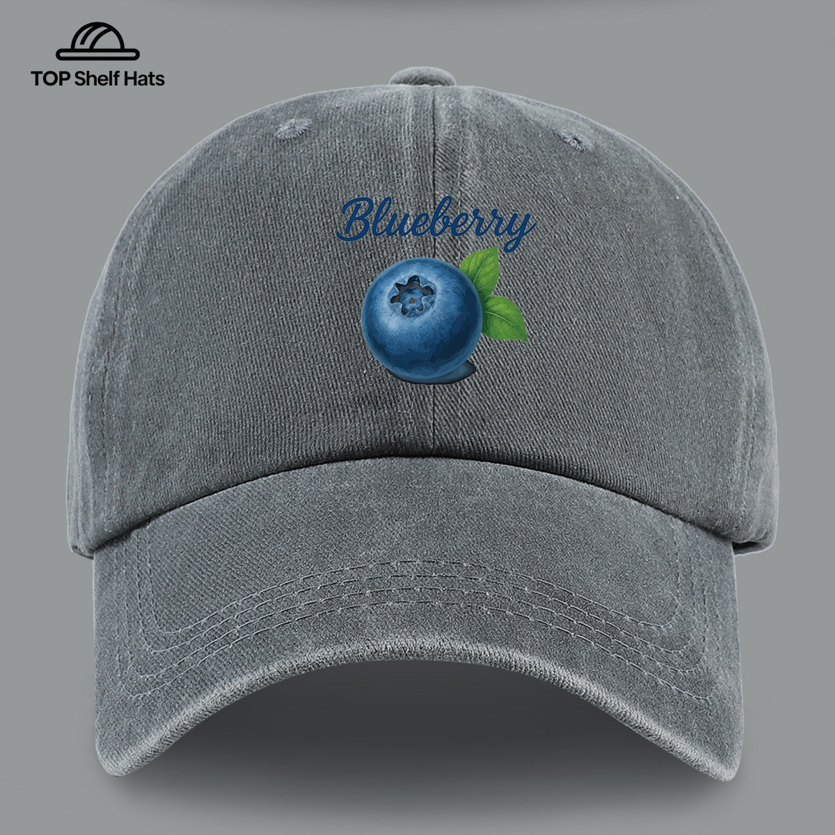 1pc Blueberry-Themed Realistic Fruit Print Baseball Cap, Comfortable And Breathable Sun Hat, Fashionable Easy And Aesthetic Unisex Baseball Cap, Adjustable Size, Trucker Cap, Beach Vacation Hat, Suitable for Outdoor Picnics, Camping, Shopping