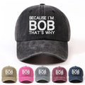 1 Fashion BOB Letter Embroidered Trendy Baseball Cap Unisex Outdoor Adjustable Dad Hat Street Cycling Face Slimming Versatile Curved Brim Baseball Cap