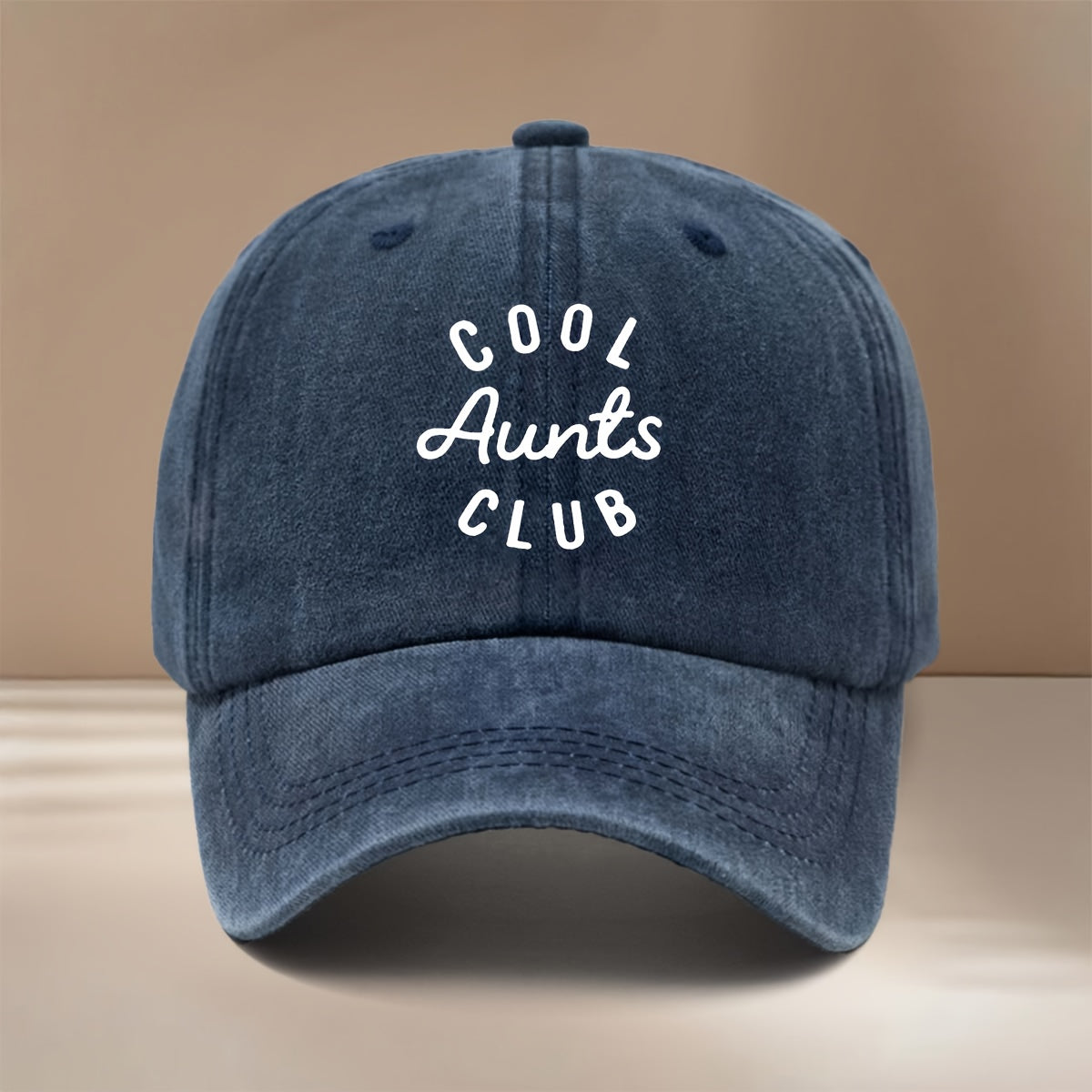 Aunts Cool Club Letter Pattern Baseball Cap Lightweight Fashion Hip-Hop Hat Unisex 6-Panel Cap for Friends' Gatherings, Camping, Comfortable Textured Style, Versatile Duckbill Cap Casual Trendy All-Season Adjustable Size Trucker Hat