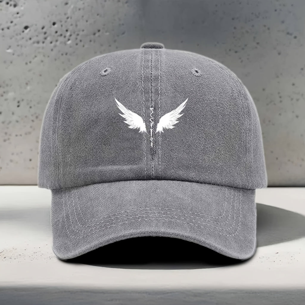 Women'S Baseball Cap with Wing Lines And Feather Texture Print, Mystical Dreamy Style for Daily Outings And Parties, Matching Curved Brim Hat Unisex Premium Comfortable 6-Panel Soft Top Cap Washable Adjustable