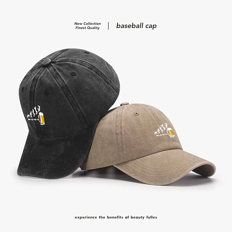 Unisex Washed Baseball Cap with Matchman Freedom - Humorous Novelty Hat Suitable for Friday Parties, Commuting & Casual Wear, Machine Washable Cap with Pull Tab Closure, Full-Print Matchstick Graphic for Themed Outfits