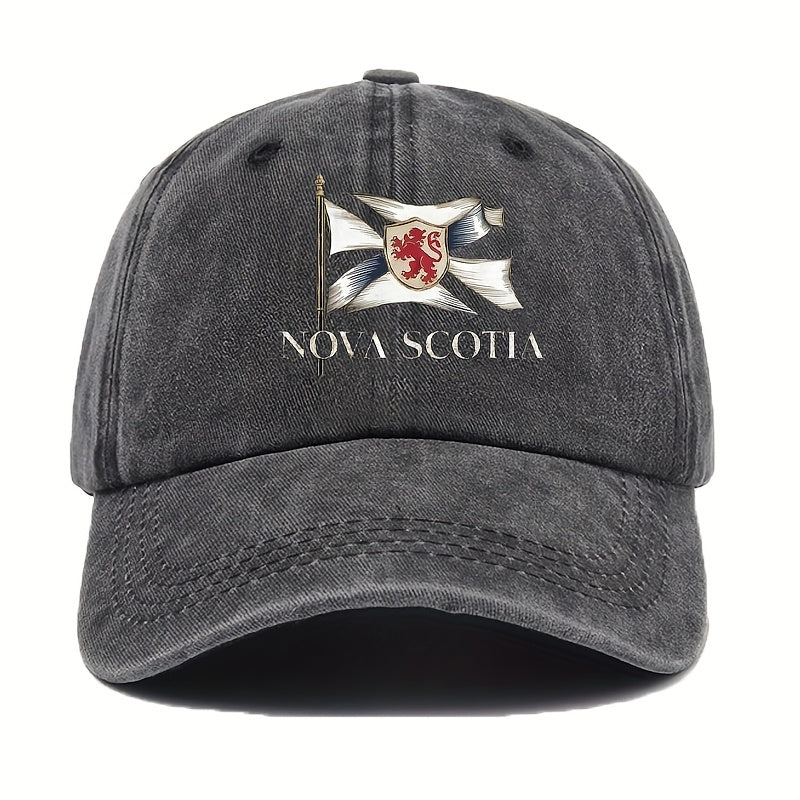 Nova Scotia Flag Baseball Cap - Lightweight, Adjustable, Vintage Style, Polyester, Hand Washable, Ideal for Outdoor And Casual Wear, Daily Cap | Vintage Style Cap | Lightweight