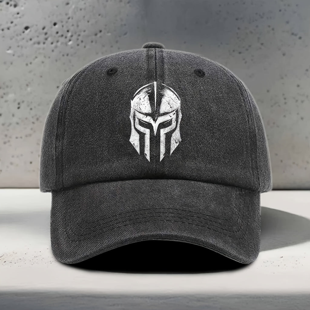 Women'S Baseball Cap, Spartan Warrior Element Pattern, Conveying The Concept of Power And Courage, Classic Retro, Street Trendy, Unisex Duckbill Hat, Suitable for Ancient Greek Theme Parties, Historical Cultural Events, Daily Outing Outdoor Sports