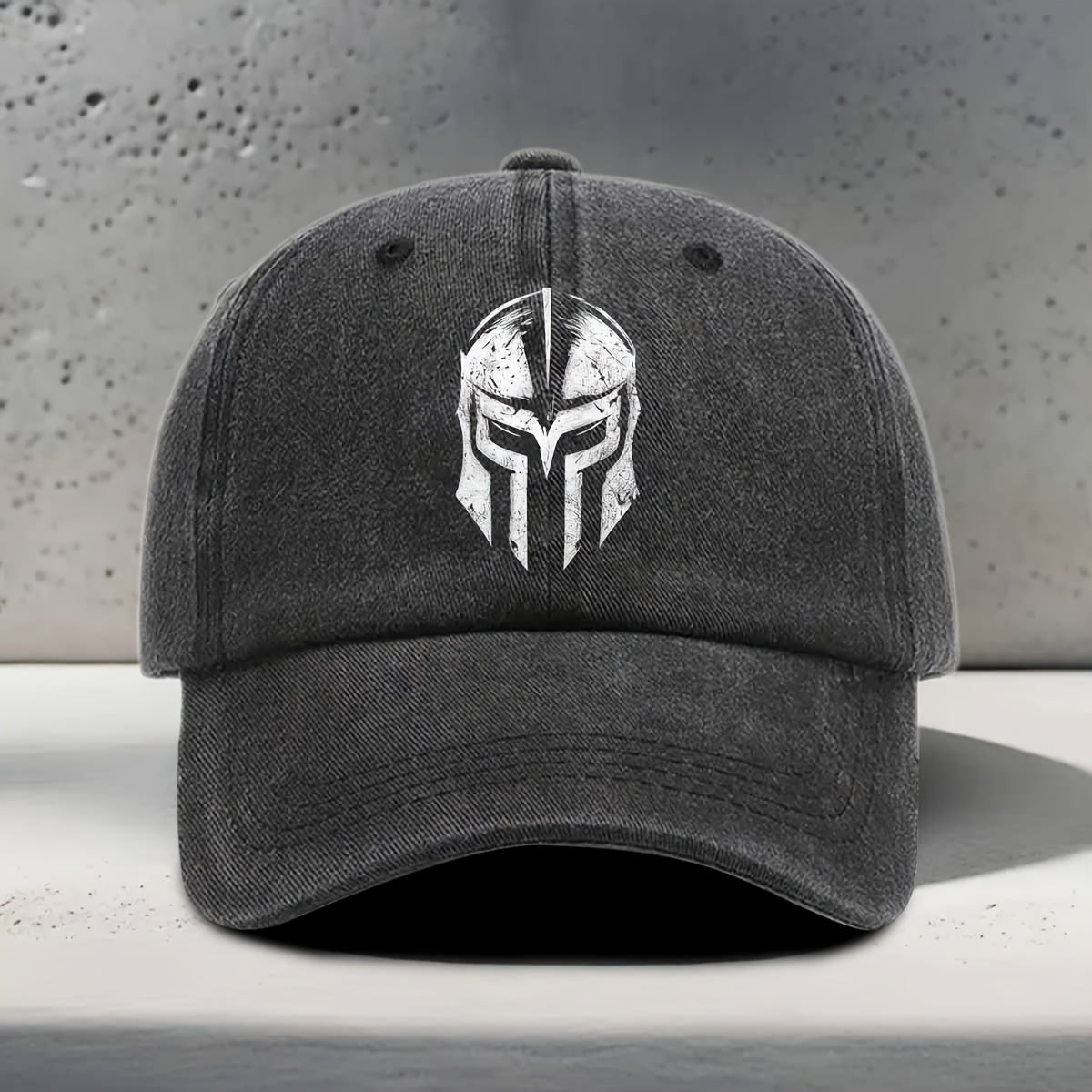 Women'S Baseball Cap, Spartan Warrior Element Pattern, Conveying The Concept of Power And Courage, Classic Retro, Street Trendy, Unisex Duckbill Hat, Suitable for Ancient Greek Theme Parties, Historical Cultural Events, Daily Outing Outdoor Sports