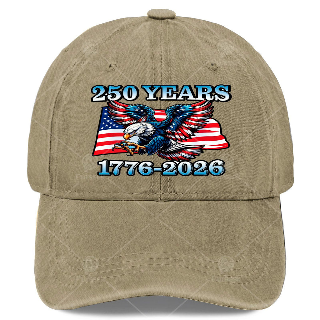 Vintage Patriotic Eagle and Flag 250 Years 17762026 Baseball Hat Unisex
