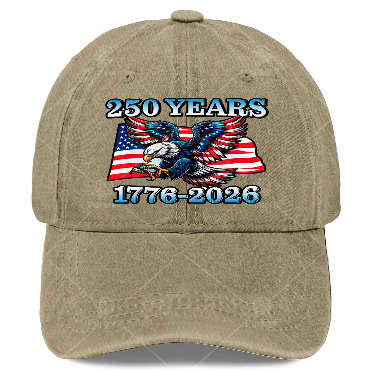 Vintage Patriotic Eagle and Flag 250 Years 17762026 Baseball Hat Unisex