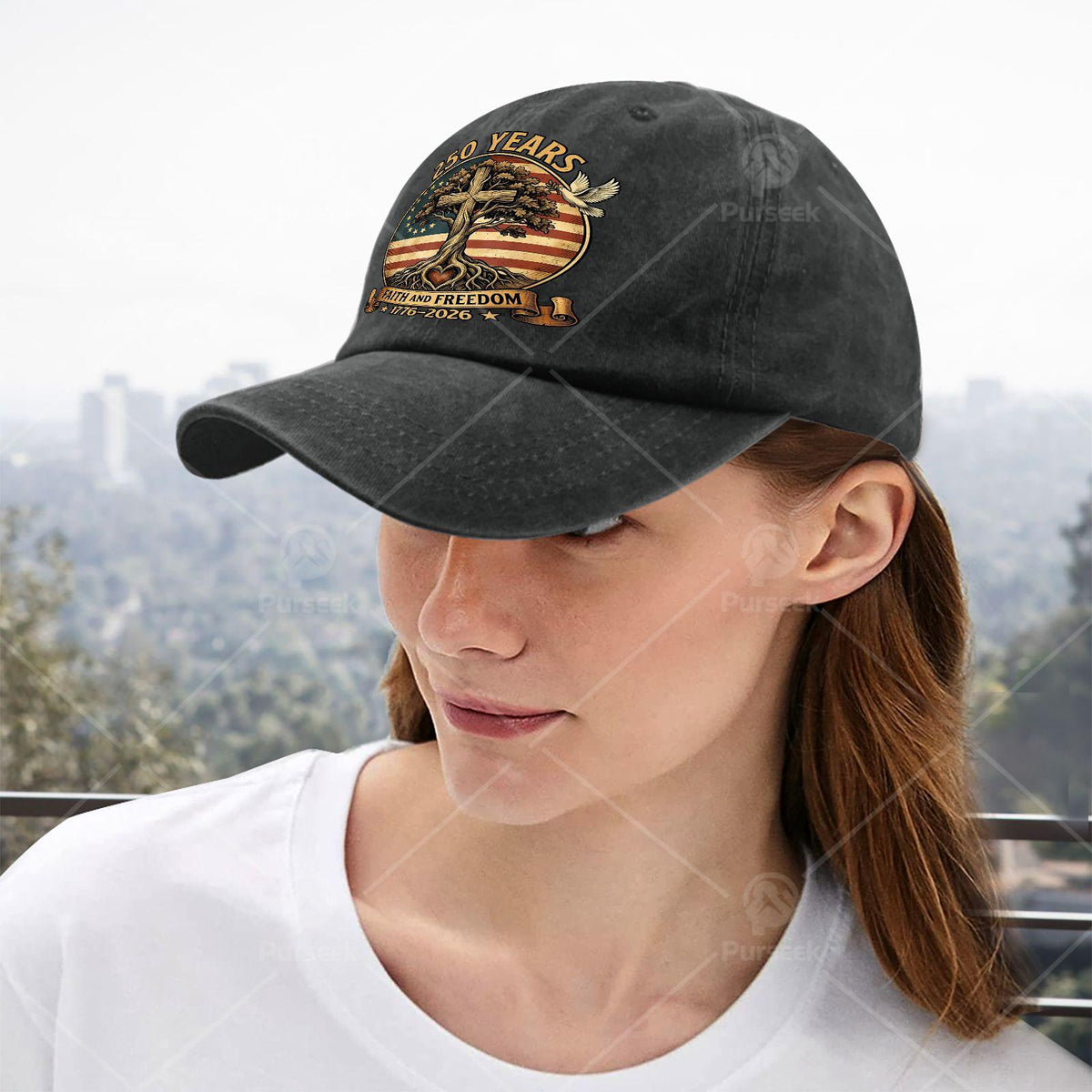 250 Years Faiths And Freedoms Christian US 250Th Anniversary Baseball Hat