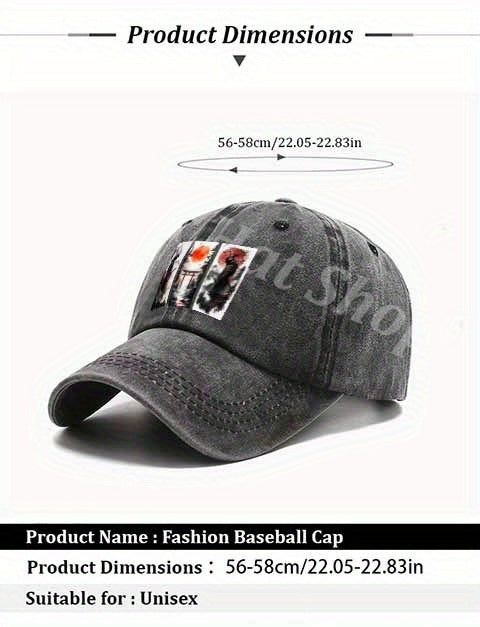 A Vintage-Style Baseball Cap Featuring an Ink Wash Samurai Design, Perfect for Outdoor Adventures And an Ideal Gift for Dad