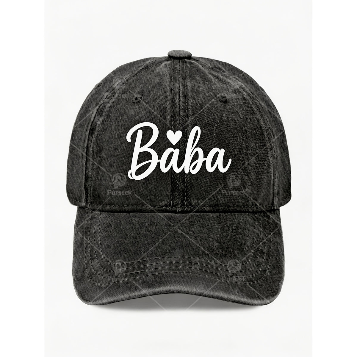 Baba Heart Baseball Cap for Men Women Vintage Casual Dad Hat Street Style Gift for Anniversary