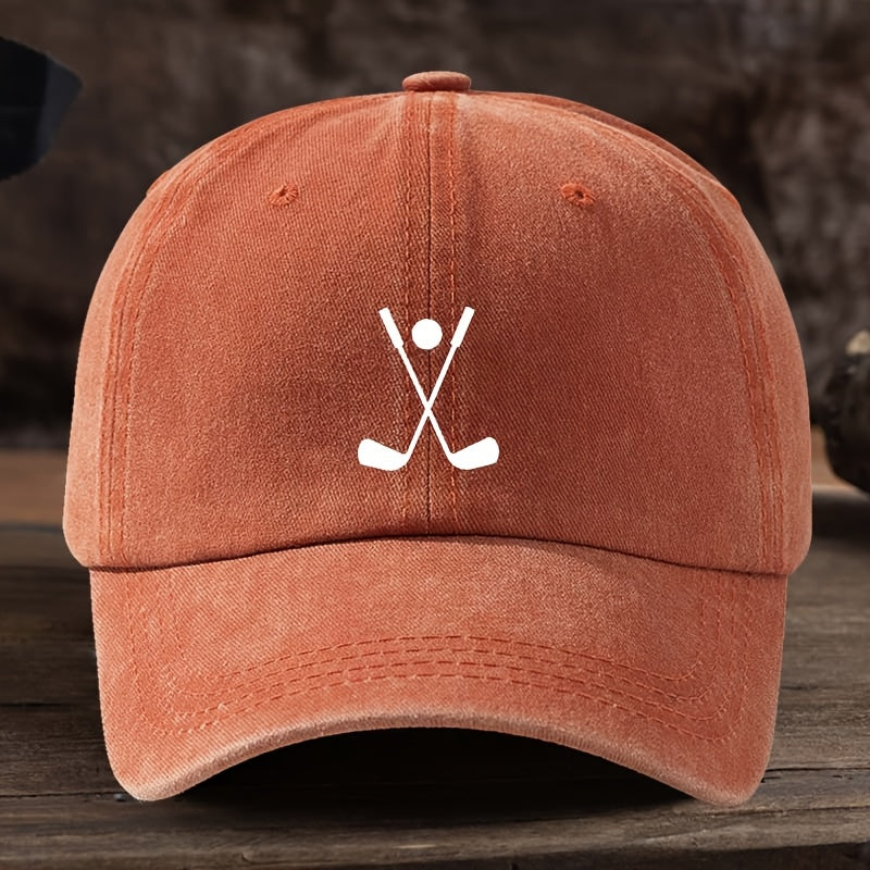 A Stylish And Versatile Golf Club Printed Baseball Cap, Perfect for Outdoor Activities And Trendy Looks