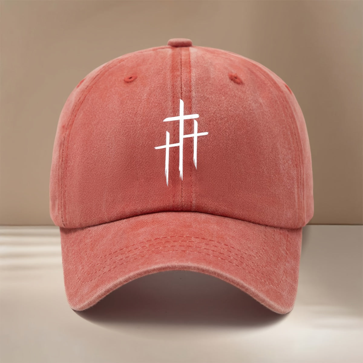 Three Cross Pattern Baseball Cap, Unisex Hip-Hop Style Casual Hat for Parties, Gatherings, and Camping. Comfortable and Lightweight Curved Brim Hat with Versatile Duckbill Design. Simple Outdoor Sports Cap, Six-Panel Fit, Relaxed and Fashionable