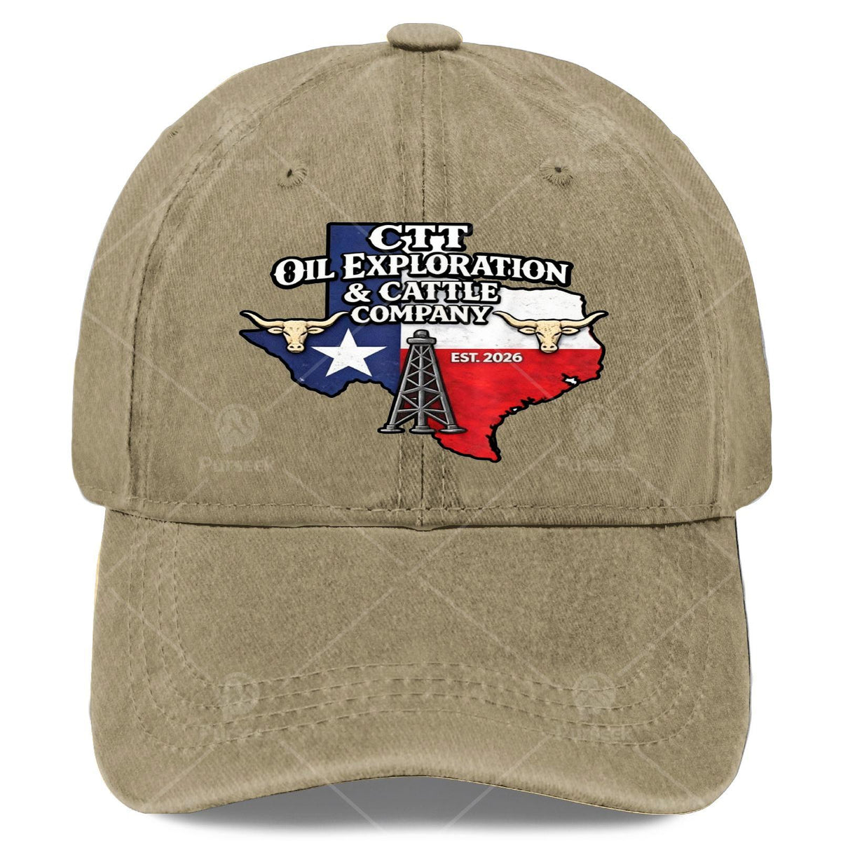 CTT Oil Exploration Cattle Company Texas Baseball Unisex Soft Washed