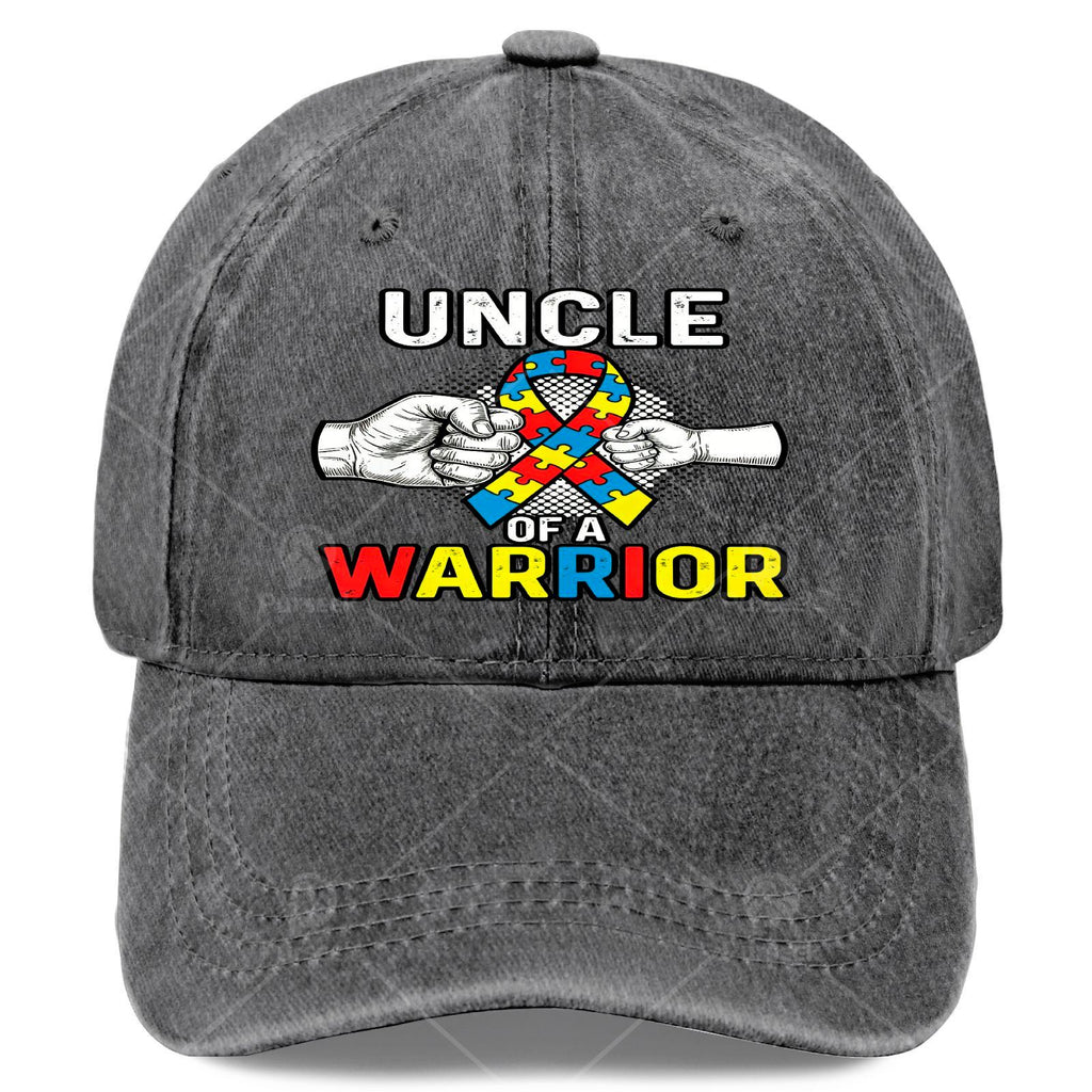 Autism Awareness Baseball with Puzzle Ribbon & Autist Warrior - Retro Unisex Hat Suitable for &, for Christmas, Games, 4th of, Casual Wear, Hand Washable Full-Body Print Autism Accessory