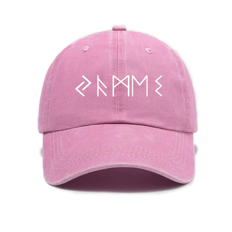 Fashion Easy Letter Print Washed Distressed Soft Top Sunshade All-Match Baseball Cap Unisex Fashion Baseball Cap
