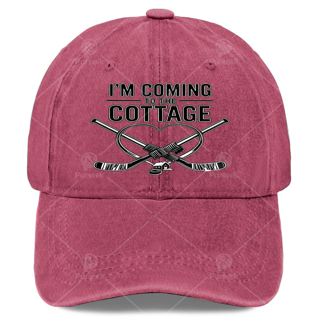 I'm Coming to the Lodge Romantic Hockey Shirt Couple's Baseball Cap Unisex
