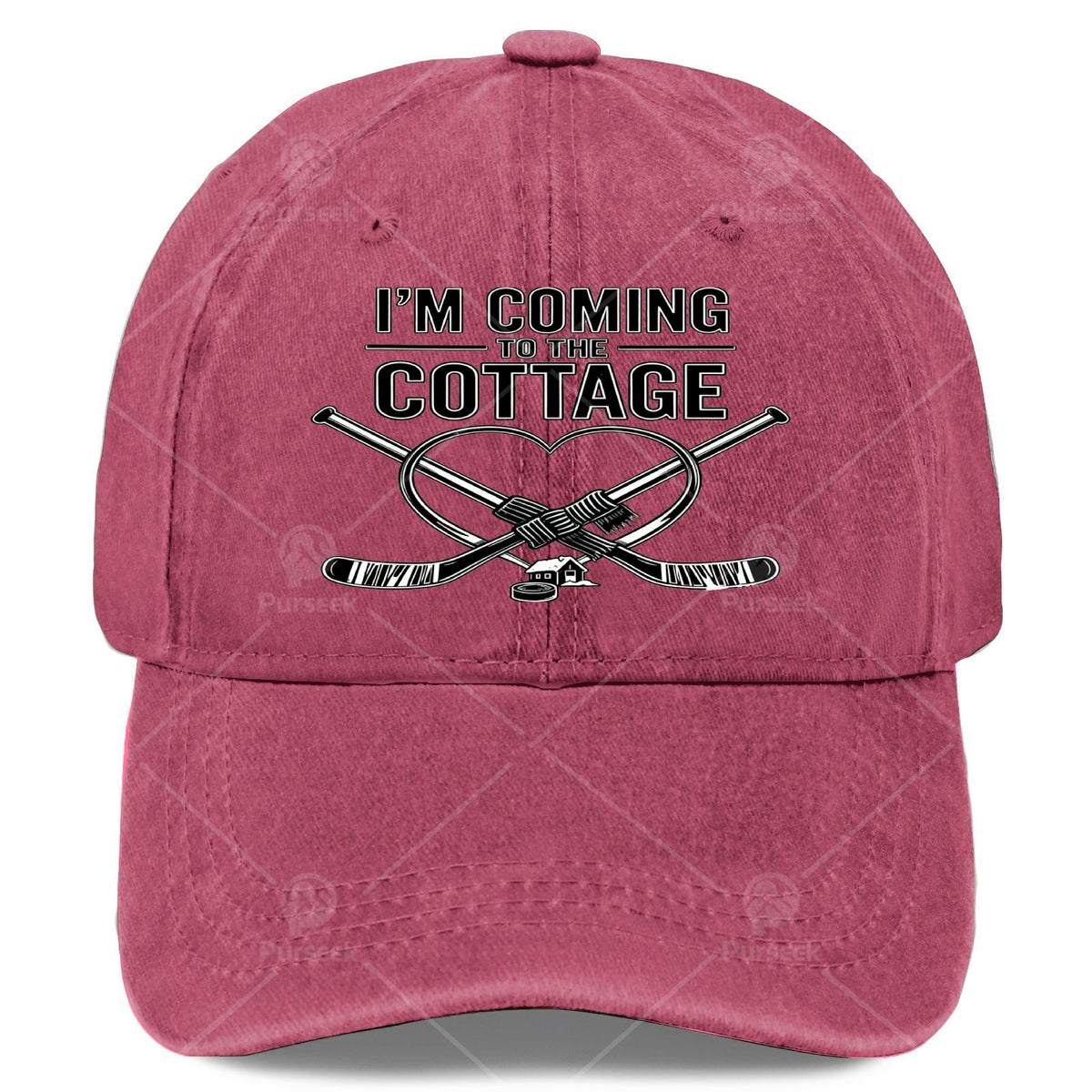 I'm Coming to the Lodge Romantic Hockey Shirt Couple's Baseball Cap Unisex