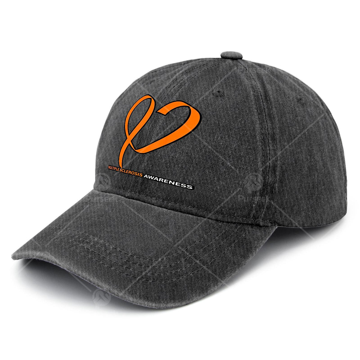 In March We Wear Orange Multiple Sclerosis Awareness MS Baseball Hat Unisex Low