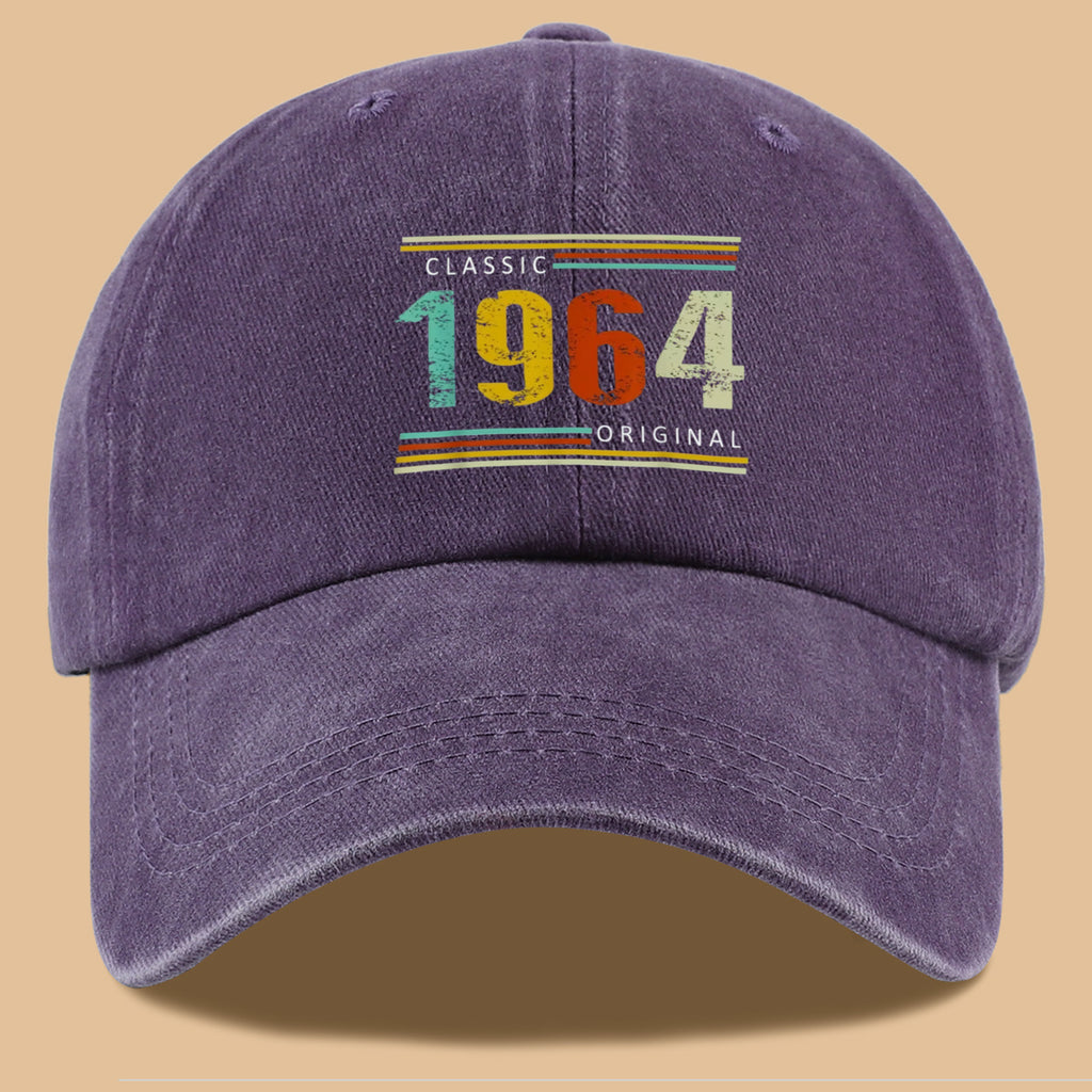 1pc 1964 Original Vintage Print Baseball Cap Suitable for Men & Women, Adjustable Duckbill Hat with Retro, Unisex Outdoor Sun Hat for Sports, Travel, Parties, Camping - Nostalgic, Holidays, Streetwear Fashion