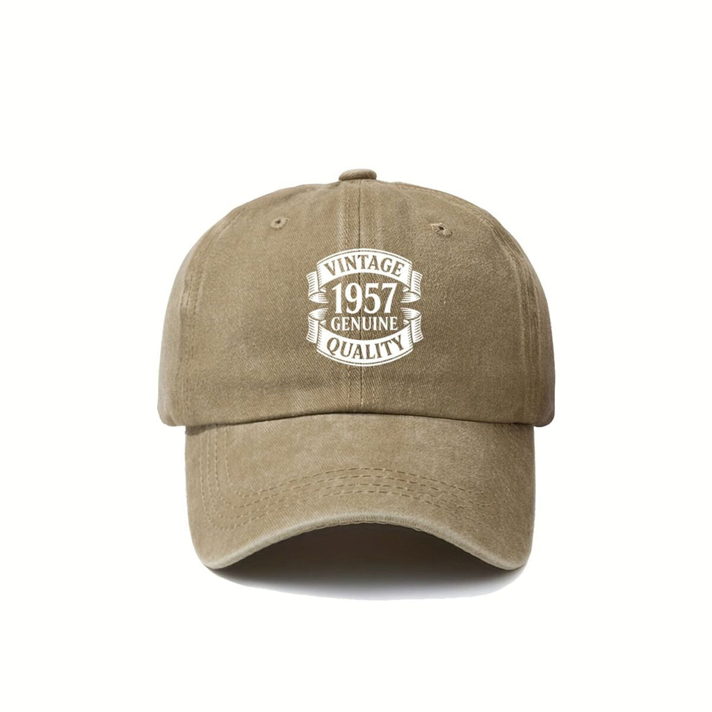 1957 Vintage Retro Timeless Statement Print Classic Vintage Baseball Cap for Outdoor Activities, Unisex Casual Sports Sun Hat