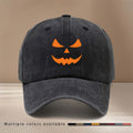 Pumpkin Joyful Face Pattern Baseball Cap, Adjustable Size, Fashionable Hip-Hop Hat for Men and Women, Curved Brim Hat for Parties, Dinners, and Camping, Comfortable and Lightweight Duckbill Cap, Highly Versatile Six-Panel Hat, Simple with Textured