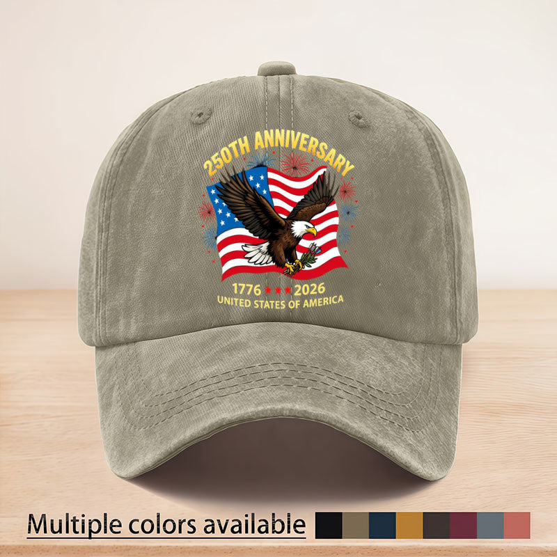Patriotic Eagle Pattern Baseball Cap, Unisex Washable Hat, Adjustable Size, Suitable for All Seasons, Multi-Functional, Lightweight And Breathable, Sun-Protective, Ideal for Outdoor Sports, Fishing, Hiking, Camping, And a Perfect Gift for The 2