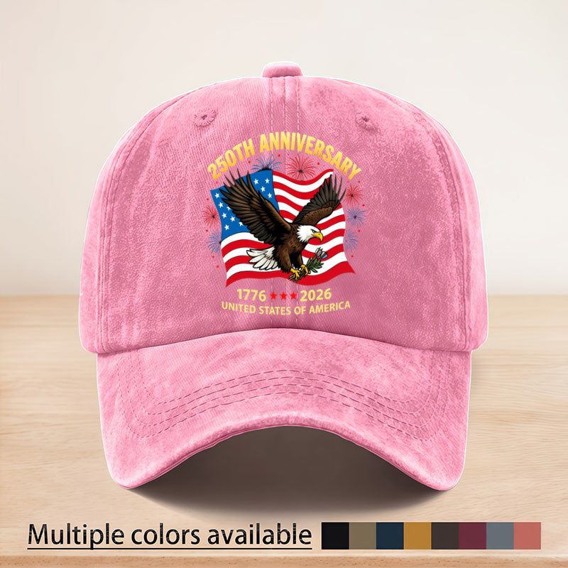 Patriotic Eagle Pattern Baseball Cap, Unisex Washable Hat, Adjustable Size, Suitable for All Seasons, Multi-Functional, Lightweight And Breathable, Sun-Protective, Ideal for Outdoor Sports, Fishing, Hiking, Camping, And a Perfect Gift for The 2