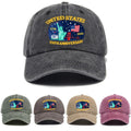 New Fashionable Versatile USA 250th Print Washed Distressed Soft Top Sun Visor Baseball Cap, Unisex
