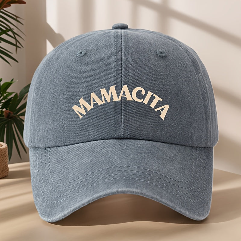 MAMACITA Print Baseball Cap Classic Washed Distressed Vintage Duckbill Hat Soft Comfortable Sweat-Absorbing Breathable Hat Outdoor Leisure Sports Hiking Camping Fishing Hat Individual Street Hip-Hop Hat