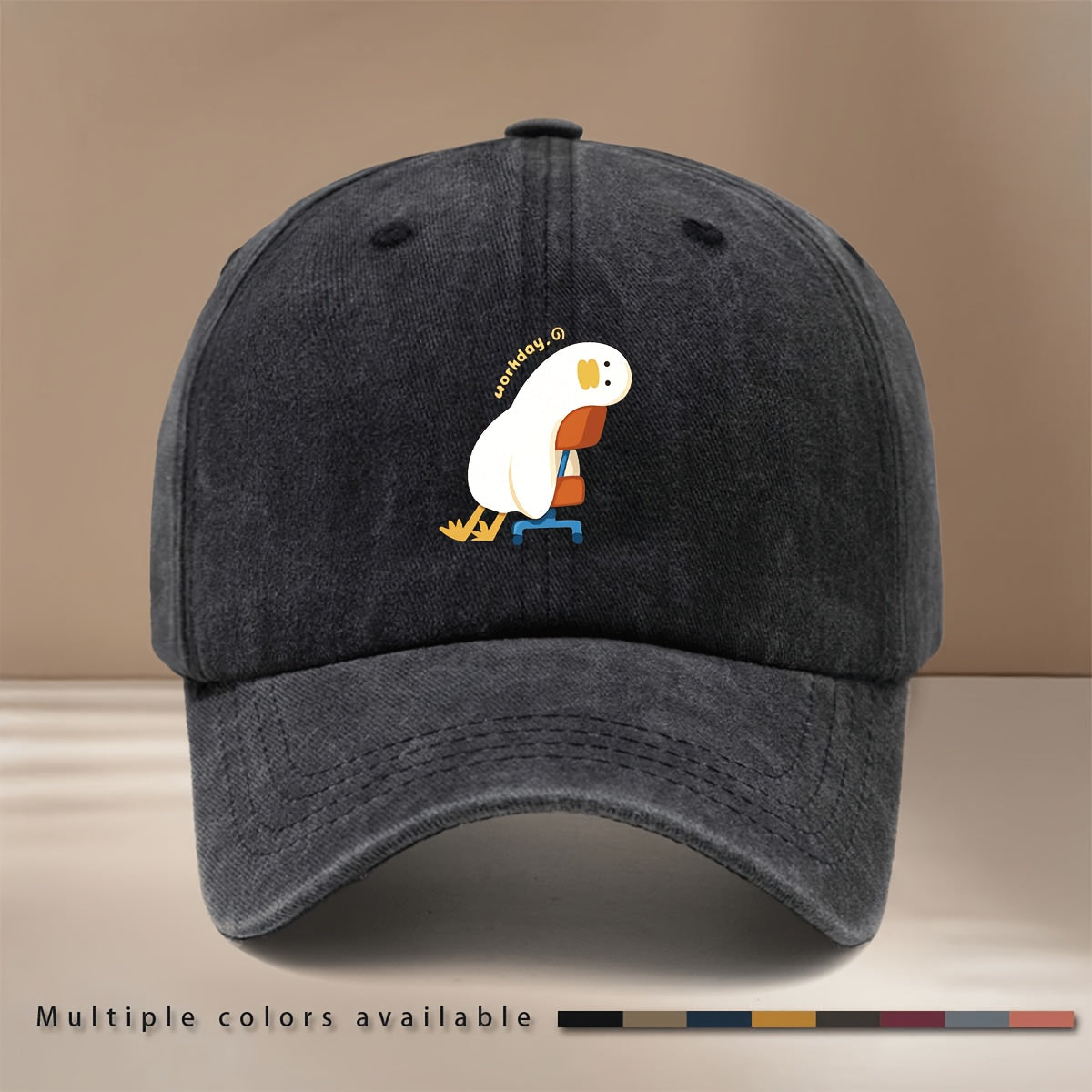 This Is a Baseball Cap Featuring a Design of a Lazy Duck for Work, Lightweight And Adjustable in Size, Suitable for Both Men And Women. It'S a Trendy And Casual Duckbill Hat Perfect for Outdoor Sports, Gatherings, And Camping