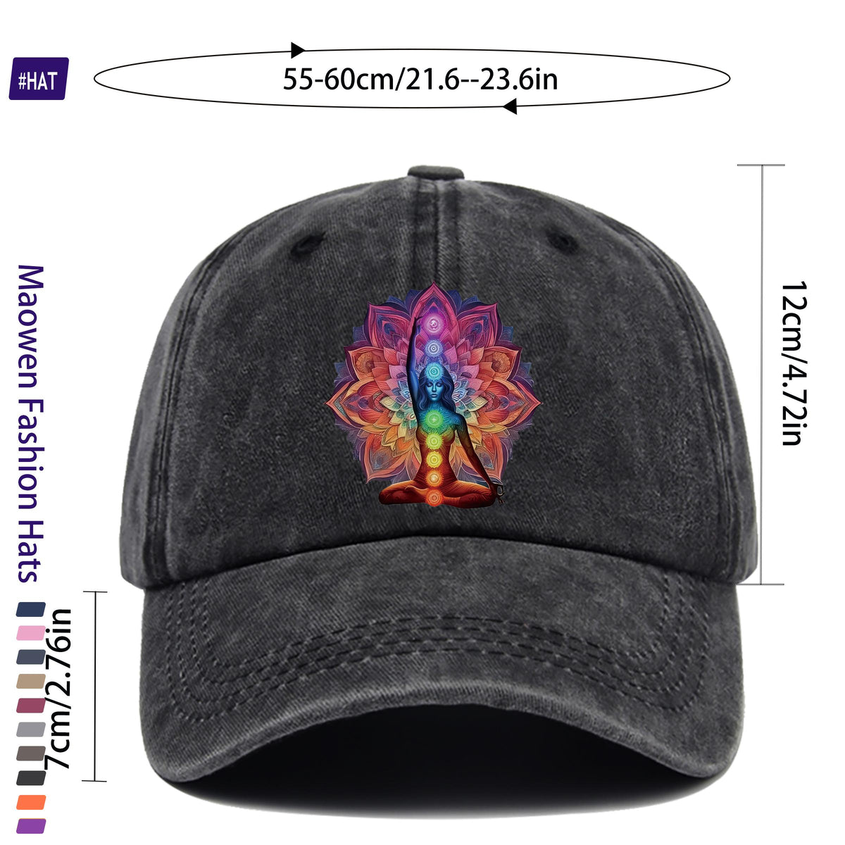 1pc Washable Baseball Cap, with a for Lotus Yoga Angel Meditation Pattern Printed Design, New Autumn and Winter Vintage Baseball Cap, Unisex, Adjustable, Lightweight Outdoor Cap, Suitable for All Seasons, Ideal for Travel and Leisure, Suitable for Sp