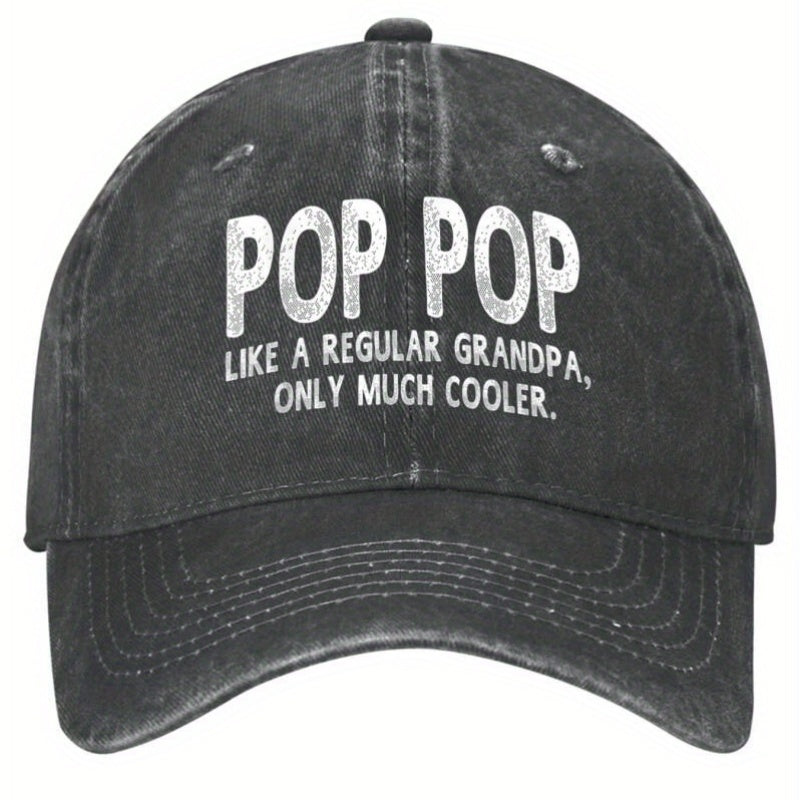 Funny "Grandpa" Definition Creative Baseball Cap- Vintage Y2K Style Unisex Snapback Cap, Humorous Grandpa Pattern, Machine Washable Casual Streetwear Accessory, Suitable for Men
