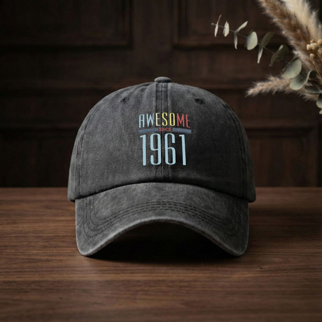 1967 Mark Vintage Washed Distressed Duckbill Cap, Unisex, Outdoor Baseball Cap, Adjustable, Washed Vintage Style, Lightweight And Breathable Golf Cap