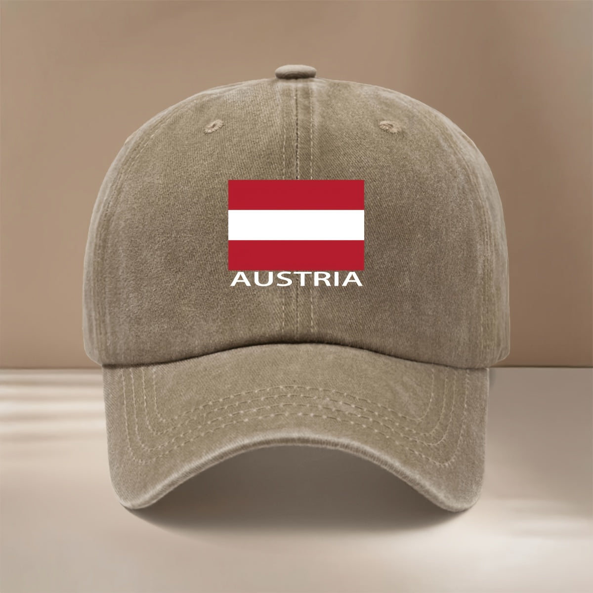 AUSTRIA Letter Austria Flag Pattern Baseball Cap Easy Fashion Lightweight Hip Hop Hat Unisex Curved Brim Hat Vacation Travel Dinner Camping Matching Comfortable Duck Tongue Hat Curved Brim Arc Shows Small Face Adjustable Size Six-Piece Hat Version E