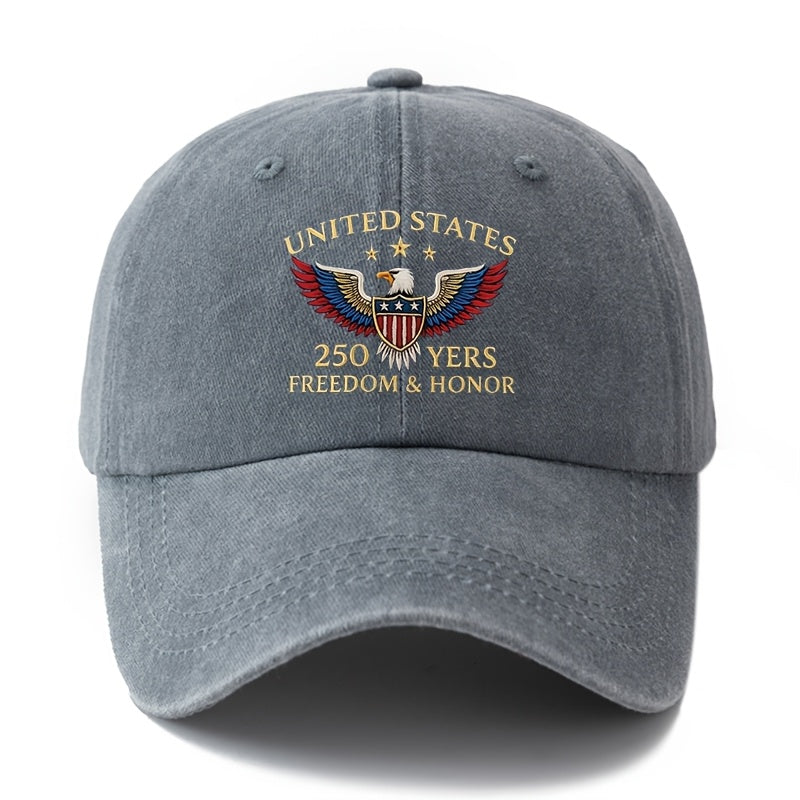 A Unisex Fashionable and Versatile Printed UNITED STATES Eagle Baseball Cap, Featuring a Classic Vintage Washed Outdoor Lightweight Curved Brim. This Trucker Baseball Cap Is Suitable for Casual Occasions Such as Outdoor Vacations