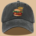 1pc Cartoon Style Food Illustration Fun Printed Full Hamburger Baseball Cap Lightweight Comfortable Breathable Sun Hat Fashion Easy Beautiful Men And Women Baseball Cap Adjustable Size Truck Driver Dad Hat Mom Beach Vacation Hat Suitable for Outdoor