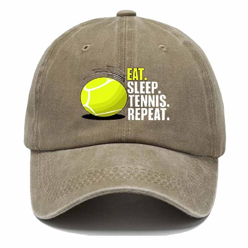 A Sporty Baseball Cap Featuring a Tennis Design That Showcases Enthusiasm, Perfect for Outdoor Activities