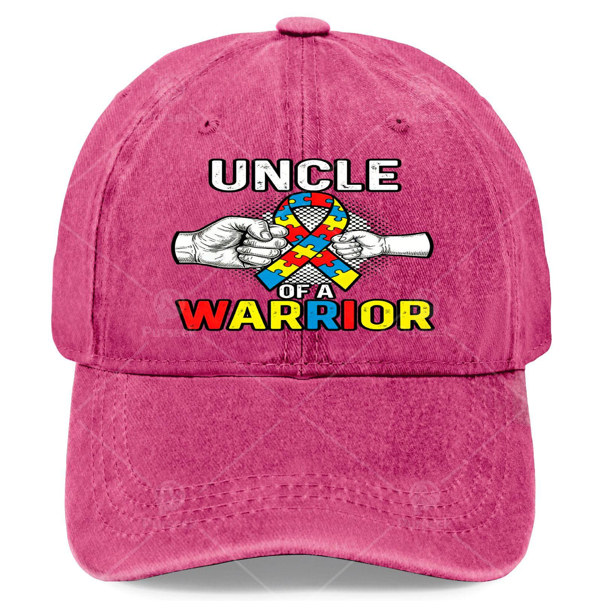 Autism Awareness Baseball with Puzzle Ribbon & Autist Warrior - Retro Unisex Hat Suitable for &, for Christmas, Games, 4th of, Casual Wear, Hand Washable Full-Body Print Autism Accessory