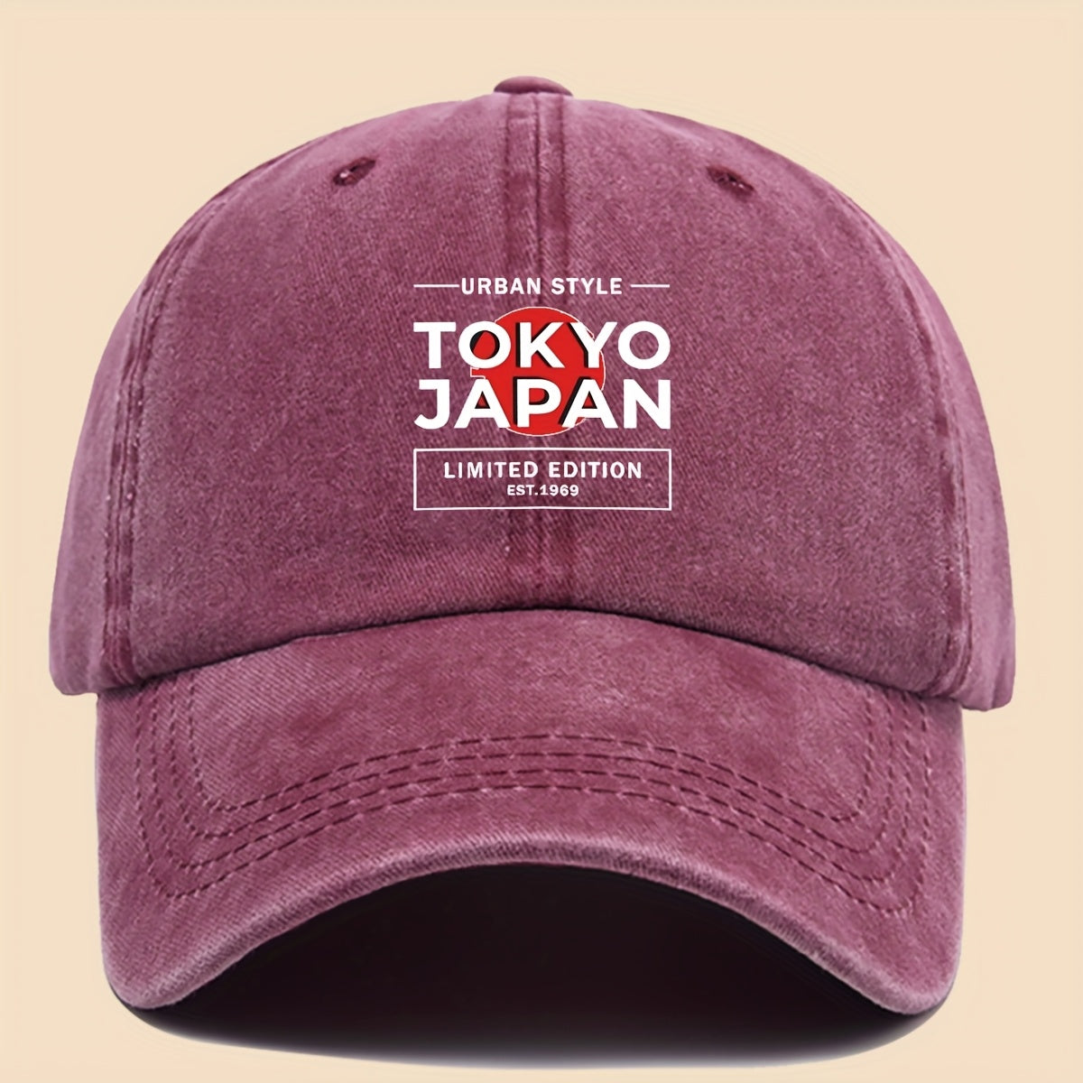 1pc Tokyo Japan City Style Printed Baseball Cap Unisex Printed Design Solid Color Easy Retro Curved Brim Dad Hat Adjustable Size Four Seasons Sun Hat Suitable for Cycling, Fishing, Hunting Teen Couple Skateboard Hat Ideal Gift for Birthday Festival
