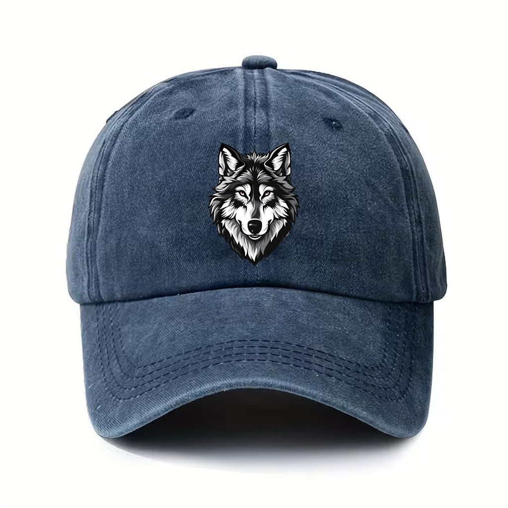 A Stylish And Easy-To-Match Printed Husky Baseball Cap, Suitable for All Genders. It Features a Classic Vintage Wash Effect And a Lightweight Curved Brim Design, Making It Perfect for Outdoor Activities And an Ideal Choice for Vacations, Travel, And