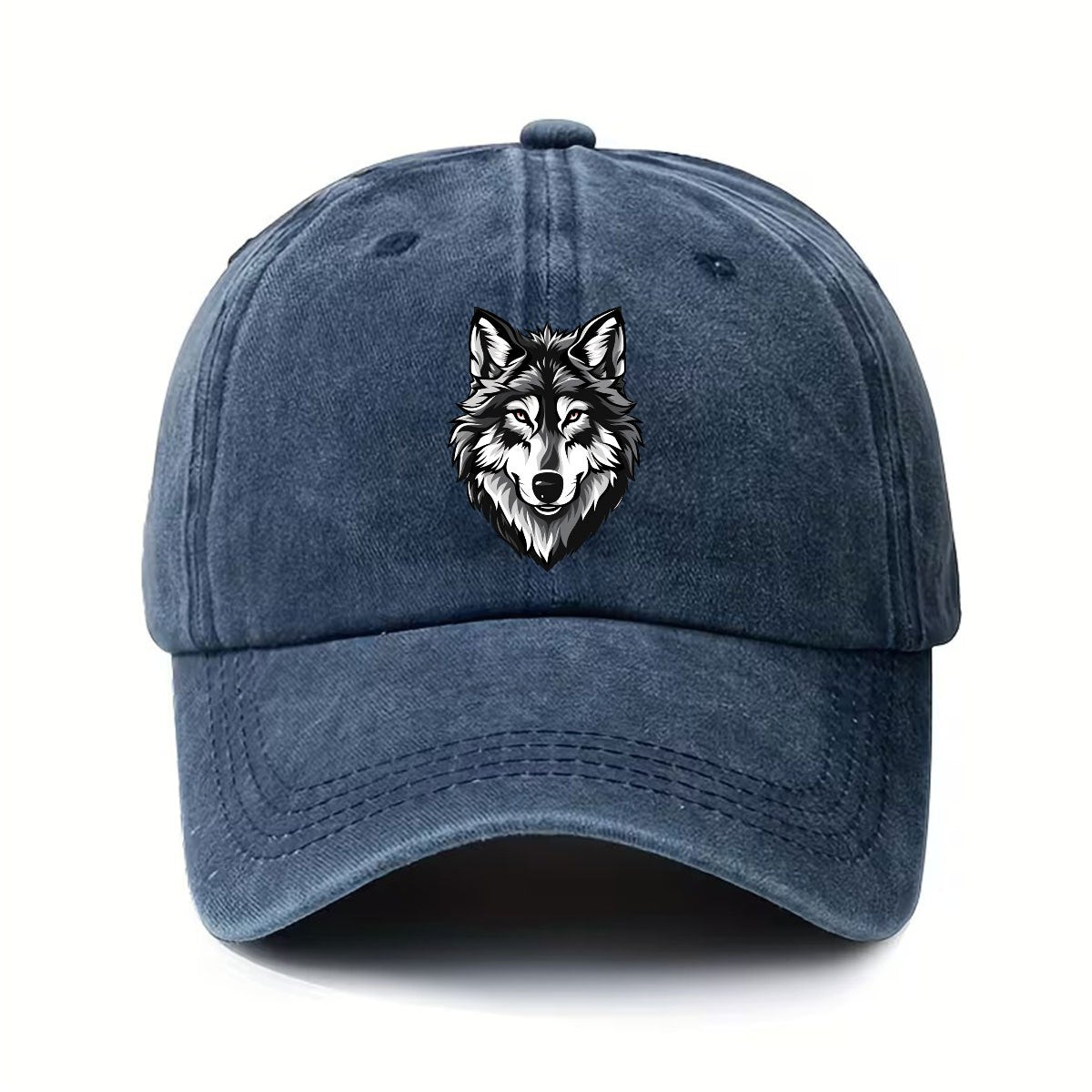 A Stylish And Easy-To-Match Printed Husky Baseball Cap, Suitable for All Genders. It Features a Classic Vintage Wash Effect And a Lightweight Curved Brim Design, Making It Perfect for Outdoor Activities And an Ideal Choice for Vacations, Travel, And