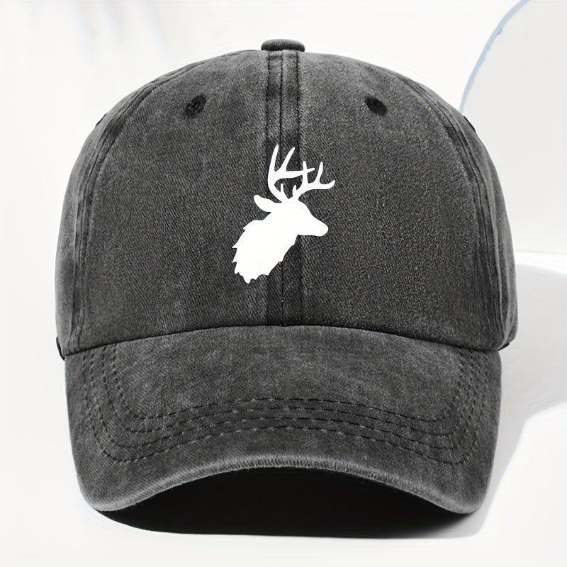 Unisex Animal Print Washed Vintage Baseball Cap Fashion Men Women Sun Hat Adjustable Size Trucker Cap Suitable for All Seasons Daily Wear
