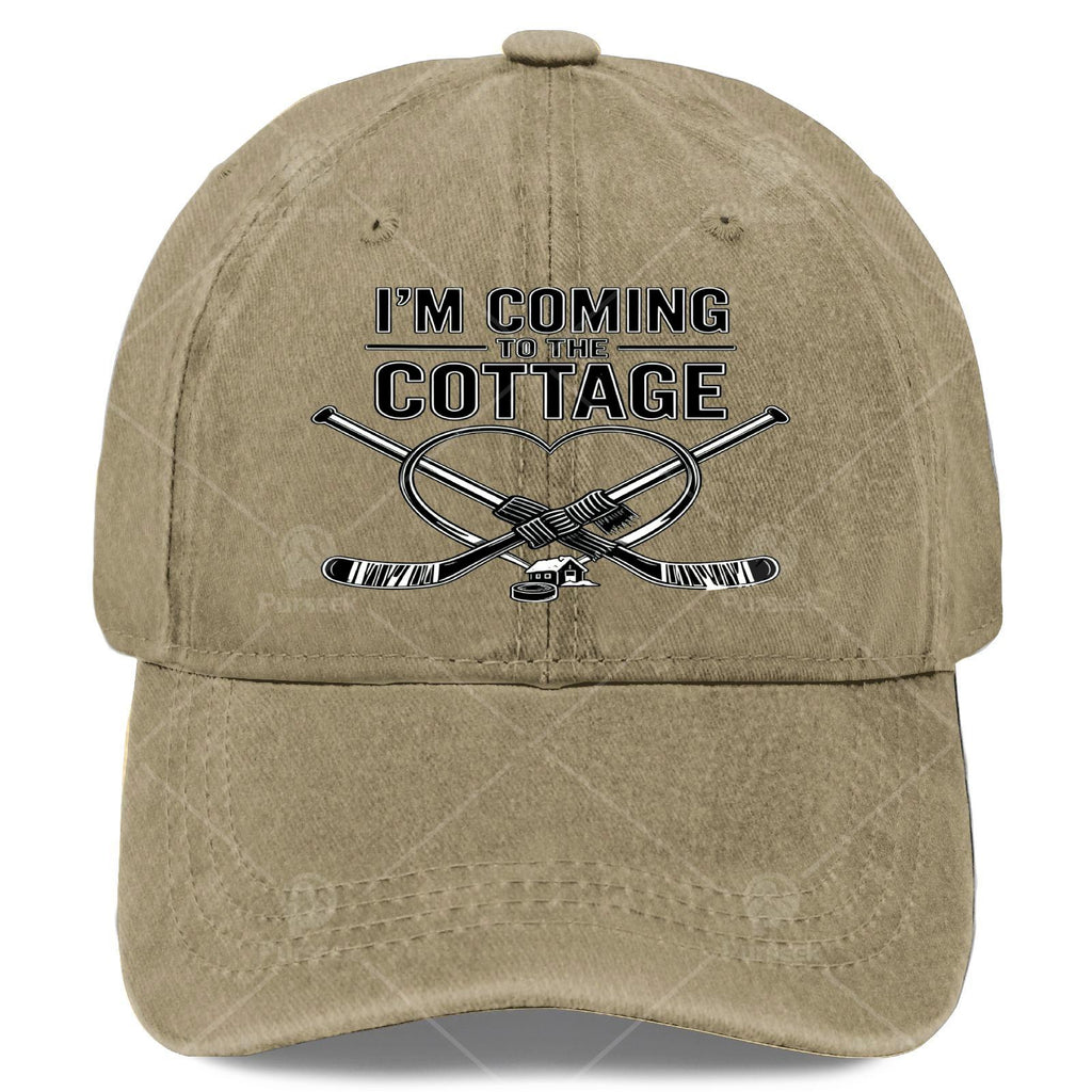 I'm Coming to the Lodge Romantic Hockey Shirt Couple's Baseball Cap Unisex
