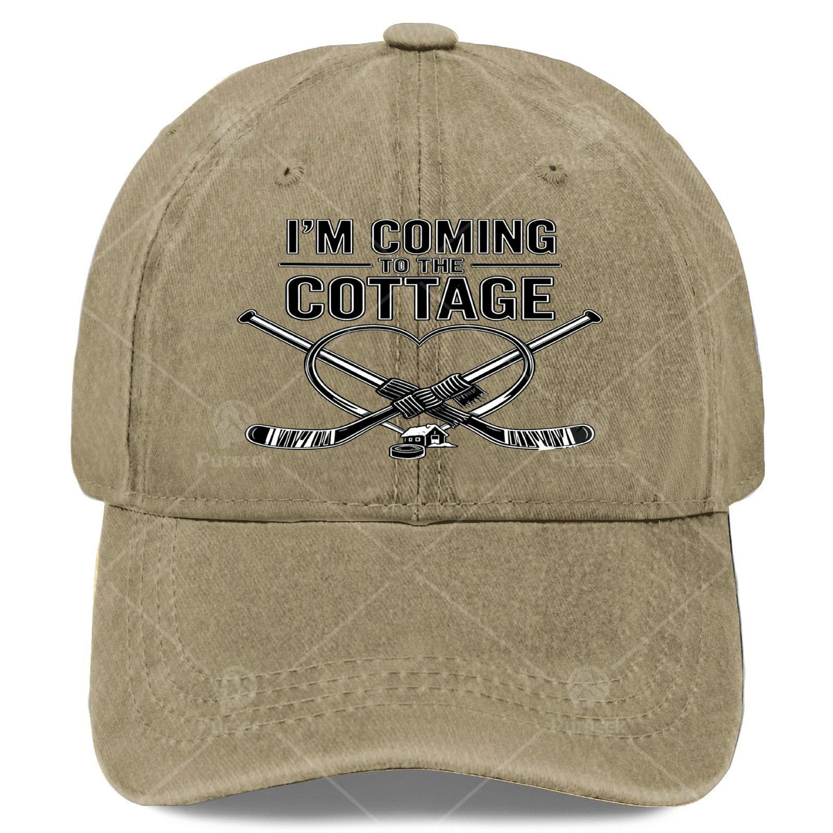 Im Coming to The Cottage Romance Hockey Shirt Couples Baseball Hat Unisex