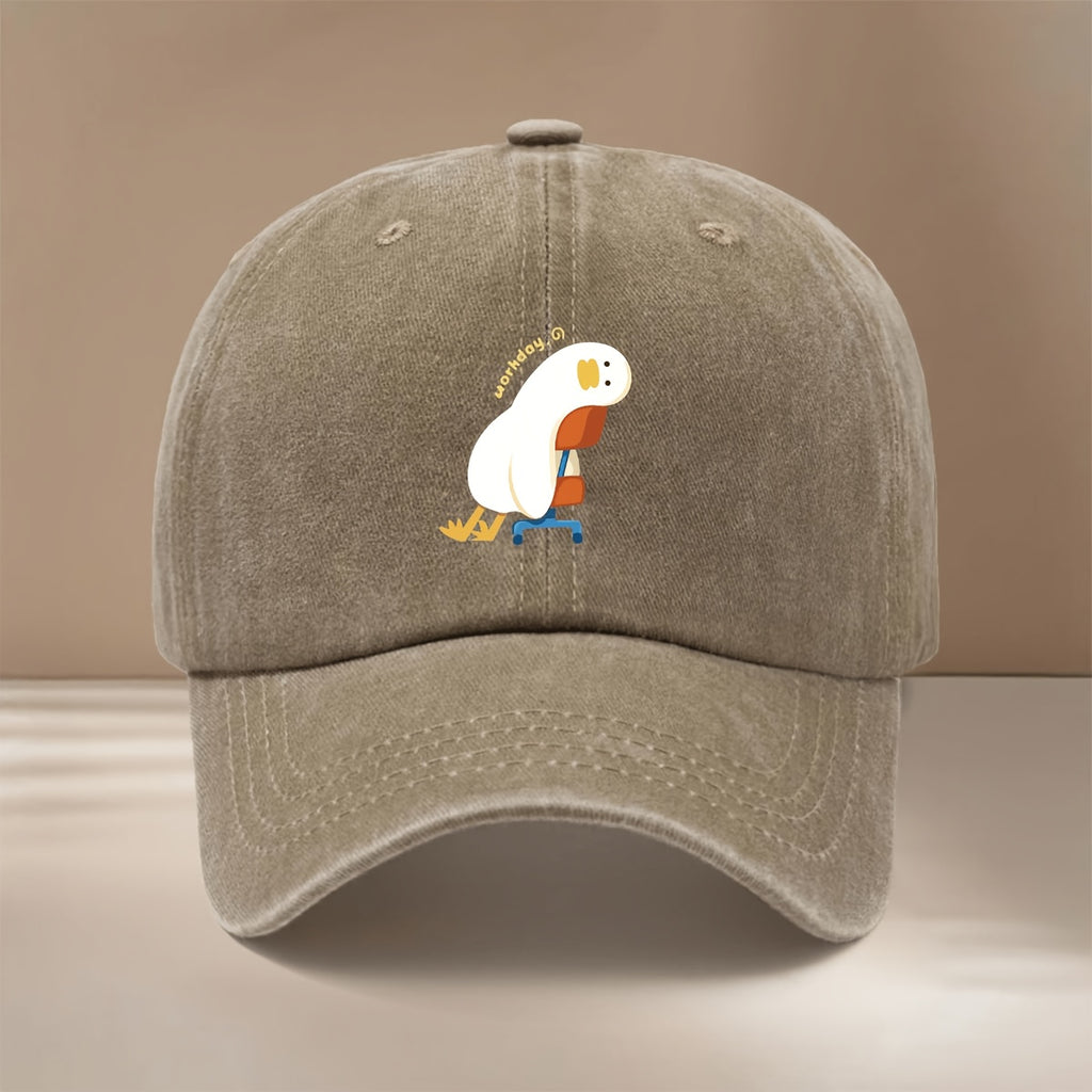 This Is a Baseball Cap Featuring a Design of a Lazy Duck for Work, Lightweight And Adjustable in Size, Suitable for Both Men And Women. It'S a Trendy And Casual Duckbill Hat Perfect for Outdoor Sports, Gatherings, And Camping