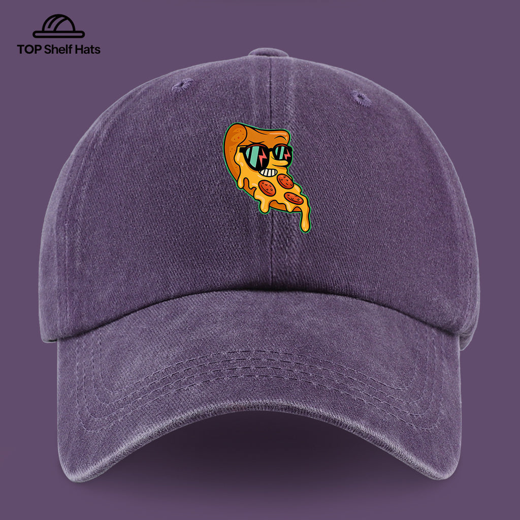 1pc Funny Pizza Slice Print Baseball Cap - Adjustable Vintage PAPA Trucker Dad Hat Suitable for &, Lightweight Breathable for Outdoor, Beach, Skateboarding, Casual Wear - Pizza-Themed, Parties, Daily Fashion Accessory
