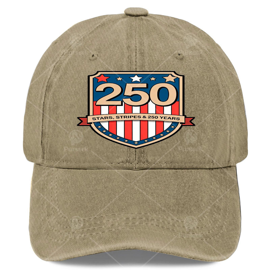 250 Years Usas Flag American 250Th Anniversary Patriotics Baseball Hat Unisex