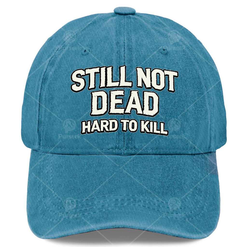 Still Not Dead Retro Baseball Cap for & - Vintage Washed Distressed Unisex Hat with Full-Body Iconic Print, Suitable for Christmas, Games, 4th of Events - Lightweight Round Cap