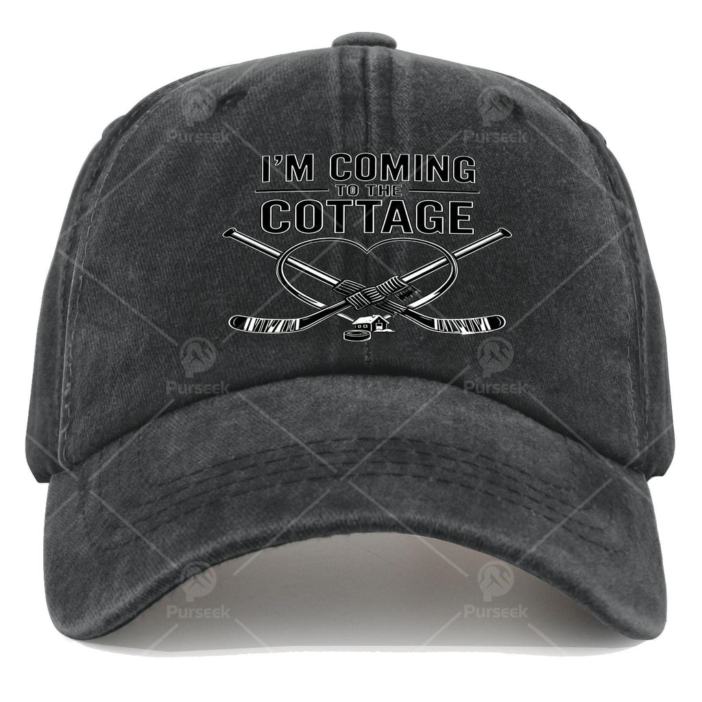 Im Coming to The Cottage Romance Hockey Shirt Couples Baseball Hat Unisex