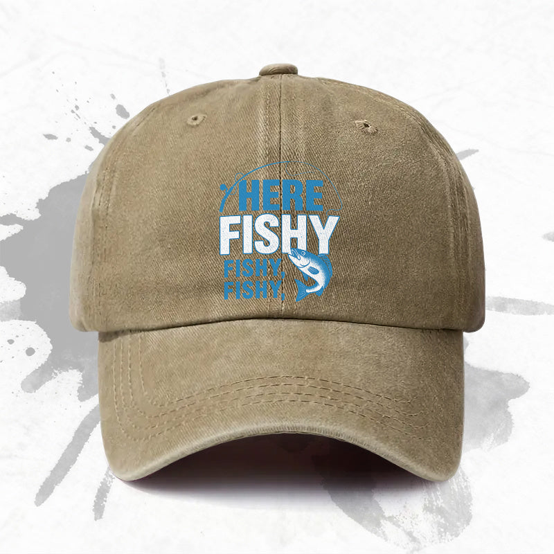 1P 1pc, Adjustable Baseball Cap with "fish" Design, Lightweight Printed Women's Hat, "fish" Trendy Men's Cap, an Ideal Gift for Weddings, Parties, and Birthdays.